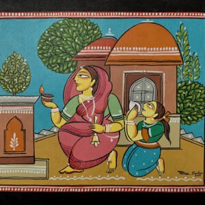 Mother and Daughter Bengal Pattachitra 2