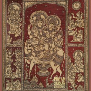 Birth of Kartikeya – Acrylic Kalamkari Art